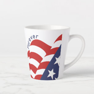Caneca De Café Latte Balançar Estrelas de Bandeira Americanas e Strike