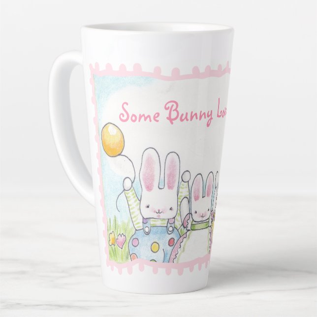 Caneca De Café Latte Balão Cony Alto Latte Mug (Ângulo esquerdo)