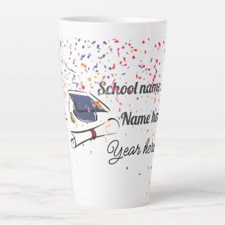 Caneca De Café Latte Balão de Formatura Personalizado