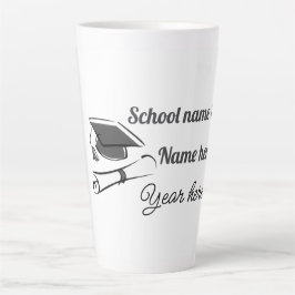 Caneca De Café Latte Balão de Formatura Personalizado