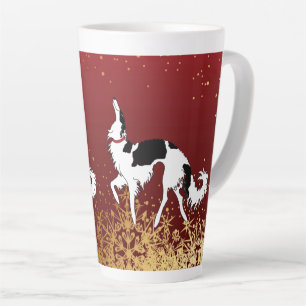 Caneca De Café Latte Balé Triplo Borzoi Holiday