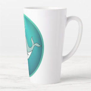 Caneca De Café Latte Baleia, Cachalote, Subaquático