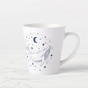 Caneca De Café Latte Baleia Celestial