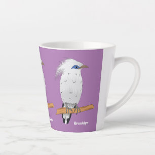Caneca De Café Latte Bali Mina - ave exótica tropical