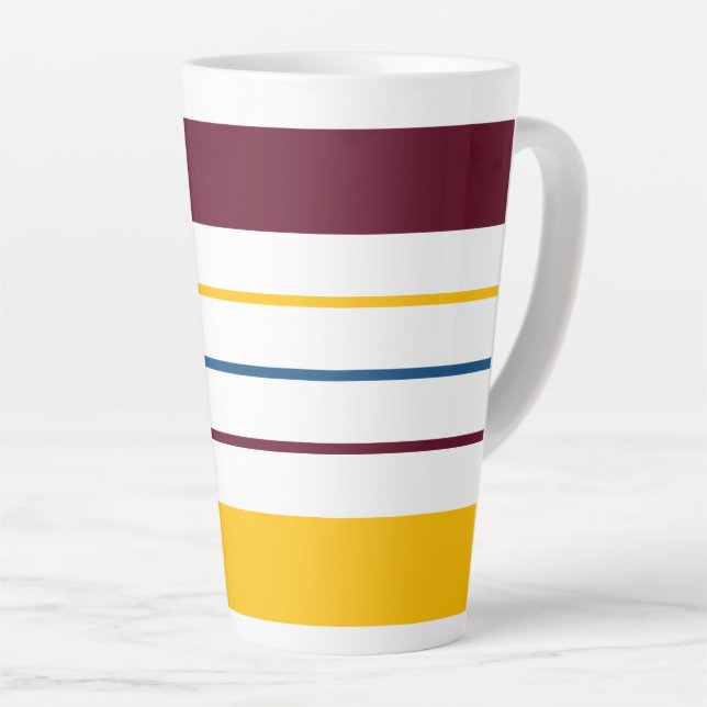 Caneca De Café Latte Bandas de amora de amora autóctone (Ângulo direito)