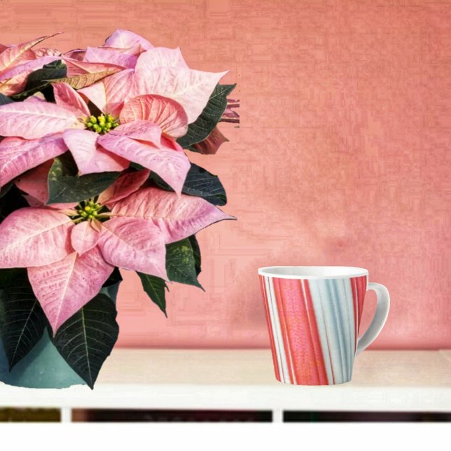 Caneca De Café Latte Bandas de Feriado Latte (This is a fitting gift for a Christmas Stocking!)