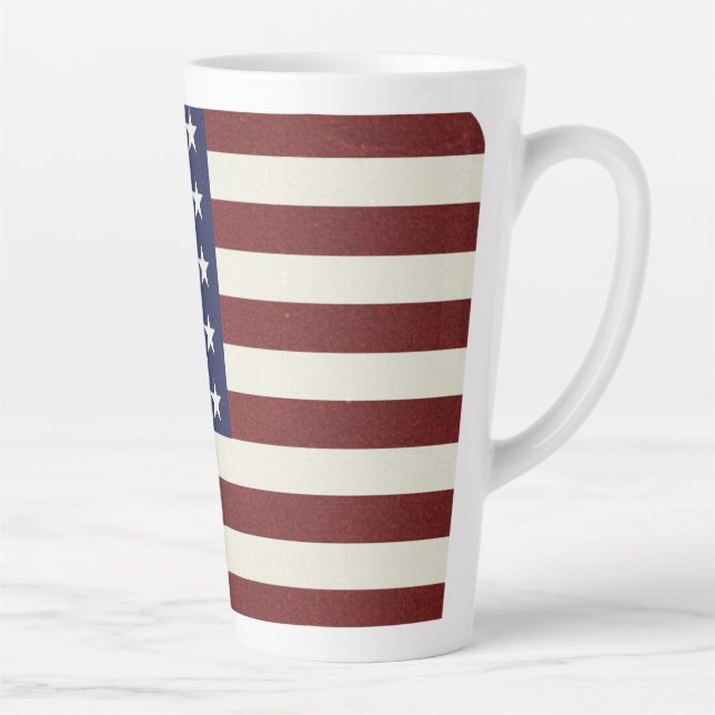 Caneca De Café Latte Bandeira Americana (Direita)