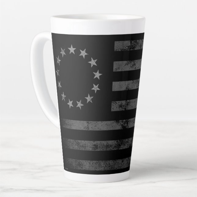 Caneca De Café Latte Bandeira Americana (Ângulo esquerdo)