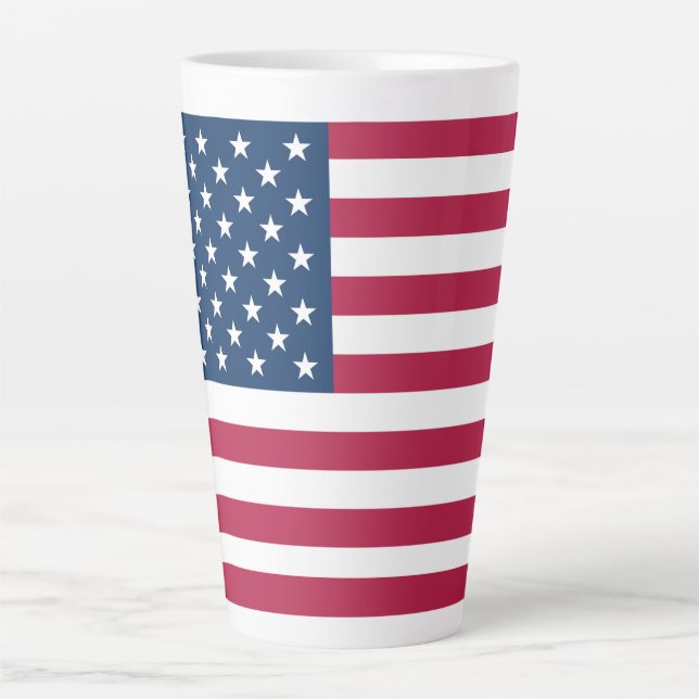 Caneca De Café Latte bandeira americana (Frente)