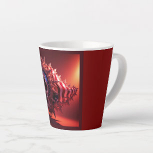 Caneca De Café Latte Bandeira Americana Infundida No Tubo Mandelbrot