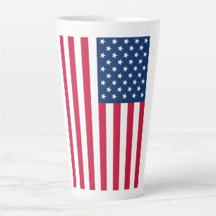Caneca De Café Latte Bandeira Americana Latte Mug