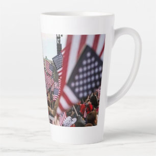 Caneca De Café Latte Bandeira Americana Patriótica EUA Capitol Liberdad