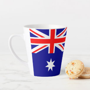 Caneca De Café Latte Bandeira australiana
