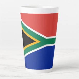 Caneca De Café Latte Bandeira da África do Sul