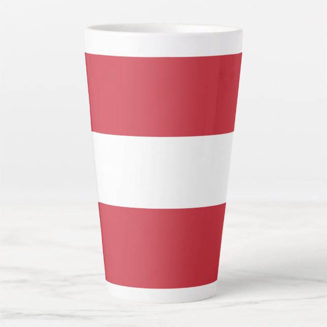 Caneca De Café Latte Bandeira da Áustria (Frente)
