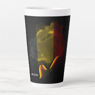 Caneca De Café Latte bandeira da Bélgica