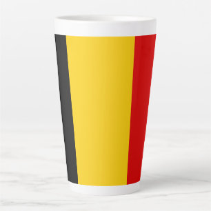 Caneca De Café Latte Bandeira da Bélgica