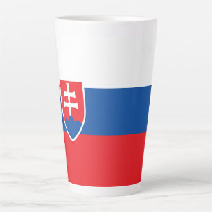 Caneca De Café Latte Bandeira da Eslováquia