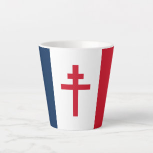 Caneca De Café Latte Bandeira da França Livre