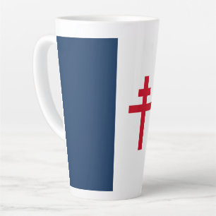 Caneca De Café Latte Bandeira da França Livre