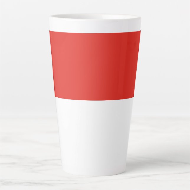 Caneca De Café Latte Bandeira da Indonésia (Frente)