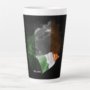 Caneca De Café Latte bandeira da Irlanda