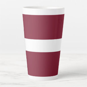 Caneca De Café Latte Bandeira da Letónia