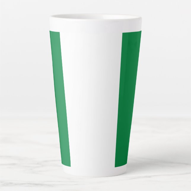 Caneca De Café Latte Bandeira da Nigéria (Frente)