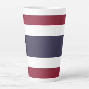 Caneca De Café Latte Bandeira da Tailândia