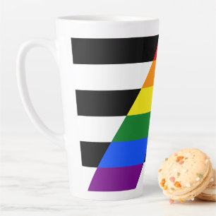 Caneca De Café Latte Bandeira de aliado straight da SlipperyJoe's lisa