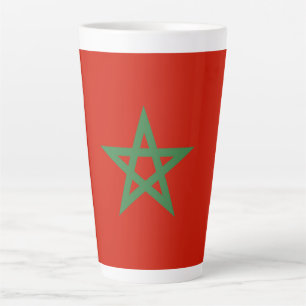Caneca De Café Latte Bandeira de Marrocos