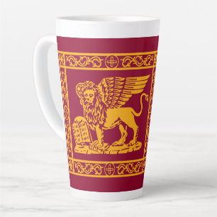 Caneca De Café Latte Bandeira de Veneza Photo Wallet