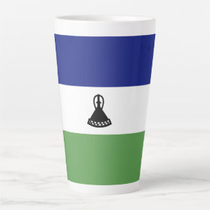 Caneca De Café Latte Bandeira do Lesoto