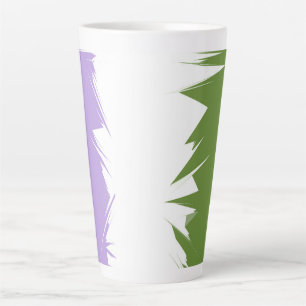 Caneca De Café Latte Bandeira do Orgulho Genderqueer ZigZag Espinhoso A