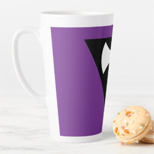 Caneca De Café Latte bandeira do orgulho lésbico SlipperyJoe feminista