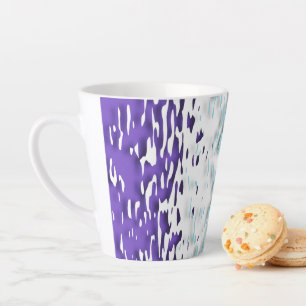 Caneca De Café Latte Bandeira do Orgulho Multissexual Funky Trippy Ripp