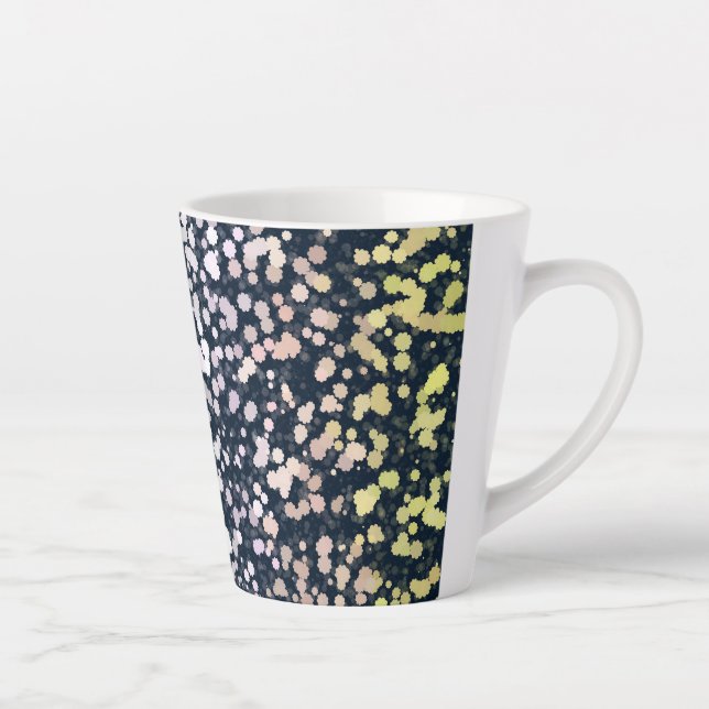 Caneca De Café Latte Bandeira do Orgulho Pangênero Fofo Quirky Retro Bo (Direita)