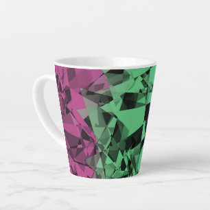 Caneca De Café Latte Bandeira do Orgulho Polissexual Groovy Eclectic Re