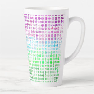 Caneca De Café Latte Bandeira do Orgulho Toric Abstrata Boho Eclética G
