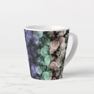 Caneca De Café Latte Bandeira do Orgulho Uingender Groovy Boho Bolhas E