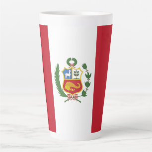 Caneca De Café Latte Bandeira do Peru