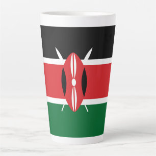 Caneca De Café Latte Bandeira do Quénia
