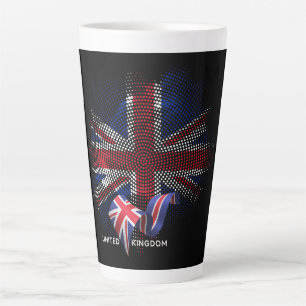 Caneca De Café Latte Bandeira do Reino Unido