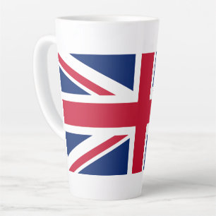 Caneca De Café Latte Bandeira do Reino Unido