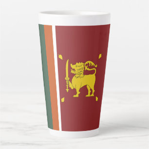 Caneca De Café Latte bandeira do Sri Lanka