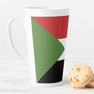 Caneca De Café Latte Bandeira do Sudão