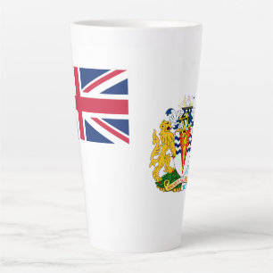 Caneca De Café Latte Bandeira do Território Antártico Britânico