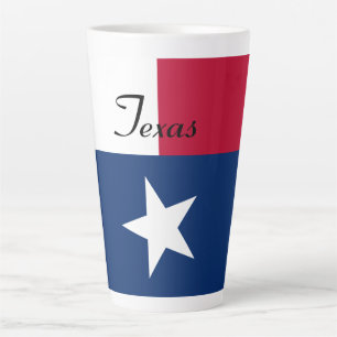 Caneca De Café Latte Bandeira do Texas Latte Mug