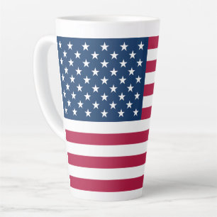 Caneca De Café Latte bandeira dos Estados Unidos da América patriótica
