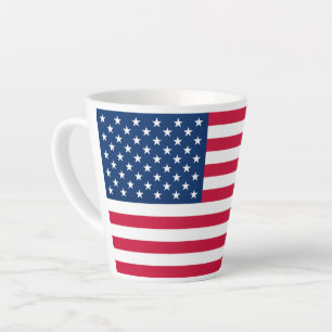 Caneca De Café Latte Bandeira dos EUA - Estados Unidos da América - Pa